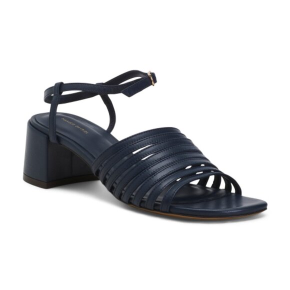 MANSUR GAVRIEL Made In Portugal Leather Sun Sandals Blue - Picture 1 of 2